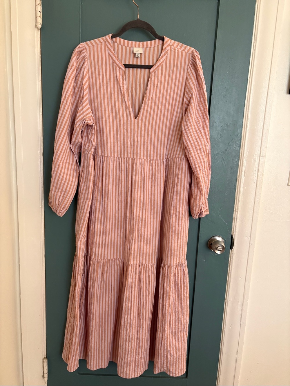 A New Day Pink and Light Pink XXL Striped Maxi Dress